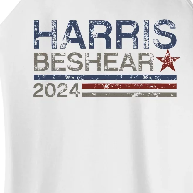 Kamala Harris Beshear 2024 Stripe Grunge Harris Beshear 2024 Women’s Perfect Tri Rocker Tank