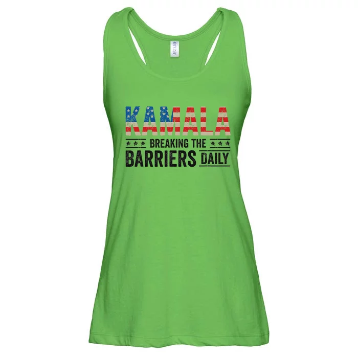 Kamala Harris Breaking Barriers Daily Design Ladies Essential Flowy Tank