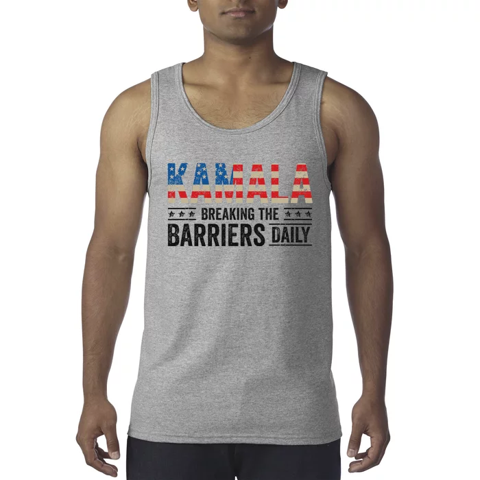 Kamala Harris Breaking Barriers Daily Design Tank Top