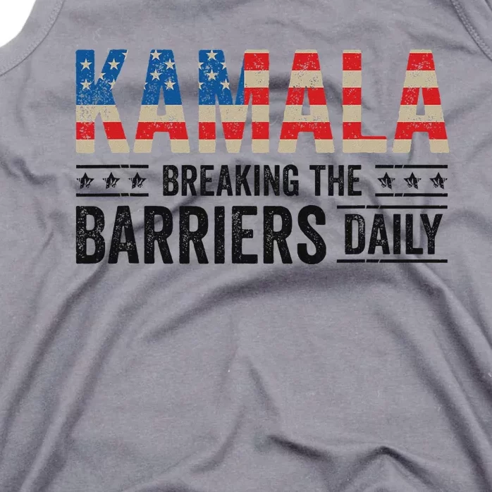 Kamala Harris Breaking Barriers Daily Design Tank Top