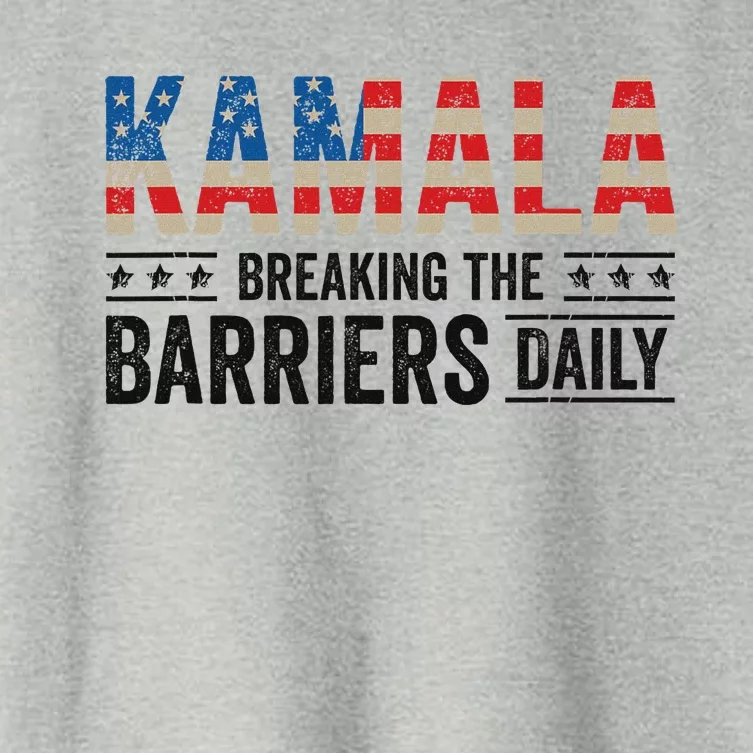 Kamala Harris Breaking Barriers Daily Design Women's Crop Top Tee