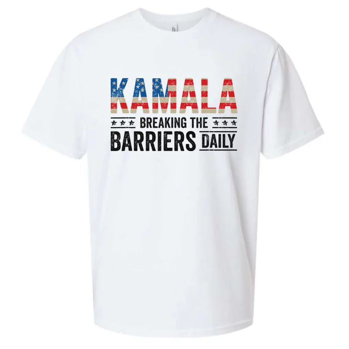 Kamala Harris Breaking Barriers Daily Design Sueded Cloud Jersey T-Shirt