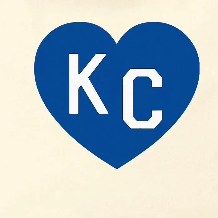 Kc Heart Blue Kansas City Zip Tote Bag