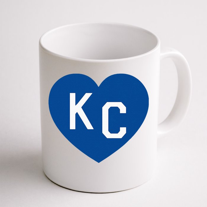 Kc Heart Blue Kansas City Front & Back Coffee Mug