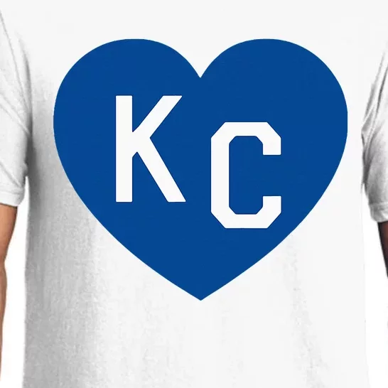 Kc Heart Blue Kansas City Pajama Set