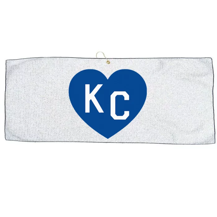 Kc Heart Blue Kansas City Large Microfiber Waffle Golf Towel