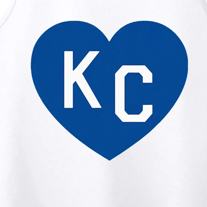 Kc Heart Blue Kansas City Performance Tank