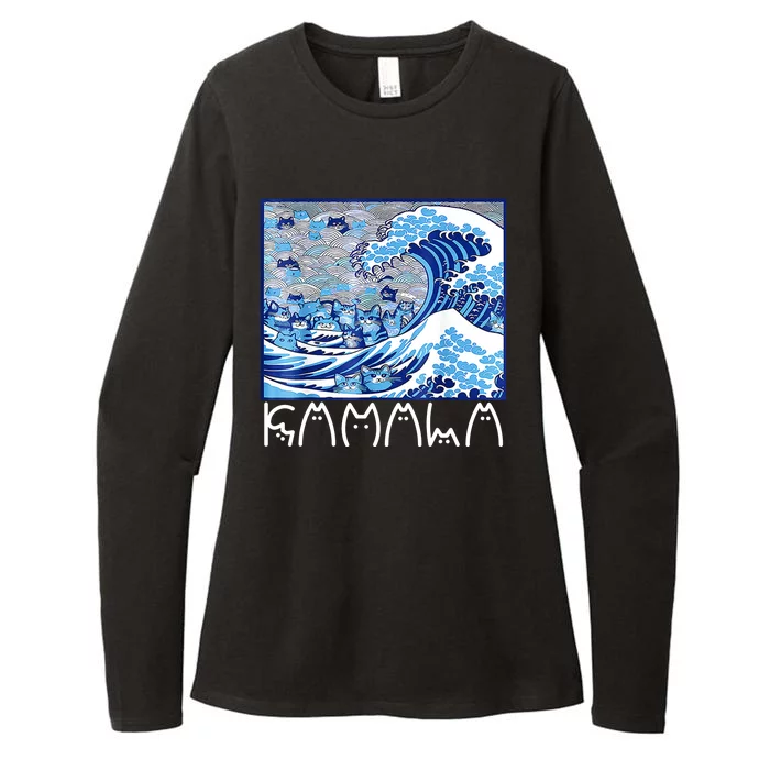 Kamala Harris Blue Cats Wave Funny Cat Womens CVC Long Sleeve Shirt