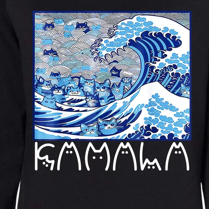 Kamala Harris Blue Cats Wave Funny Cat Womens California Wash Sweatshirt