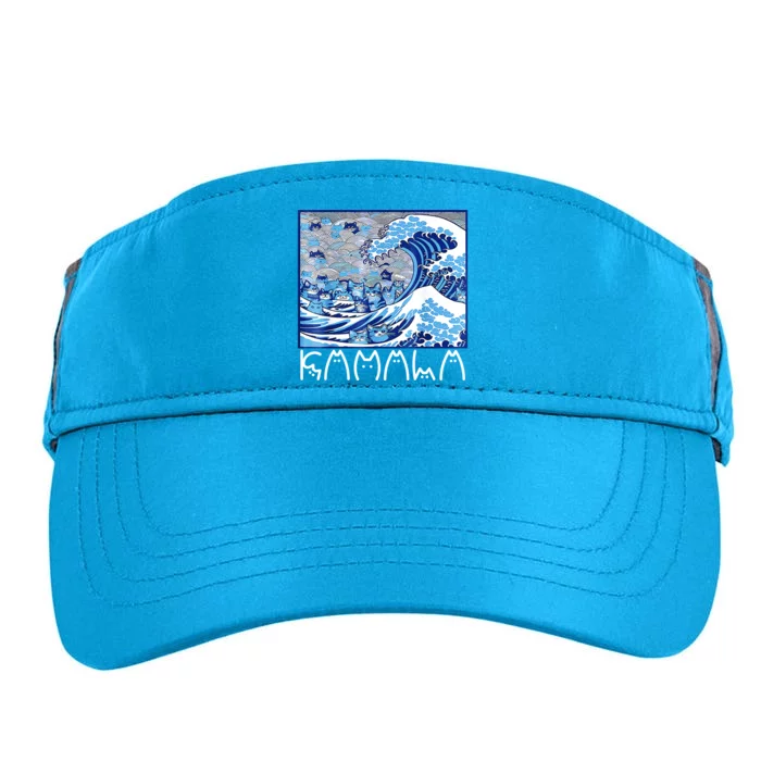 Kamala Harris Blue Cats Wave Funny Cat Adult Drive Performance Visor