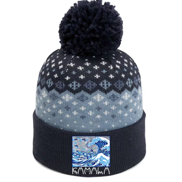 Kamala Harris Blue Cats Wave Funny Cat The Baniff Cuffed Pom Beanie