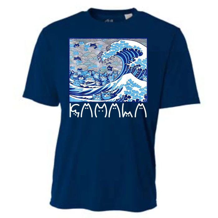 Kamala Harris Blue Cats Wave Funny Cat Cooling Performance Crew T-Shirt