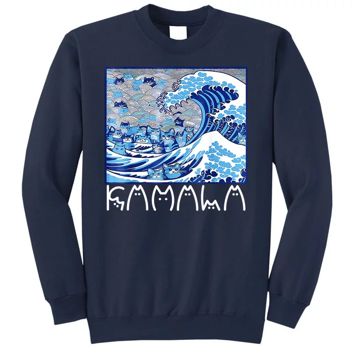 Kamala Harris Blue Cats Wave Funny Cat Sweatshirt