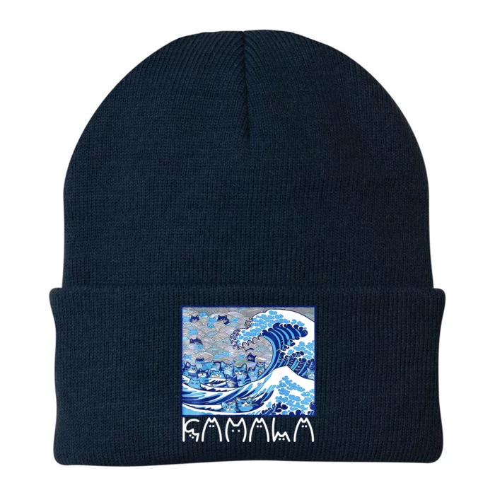 Kamala Harris Blue Cats Wave Funny Cat Knit Cap Winter Beanie