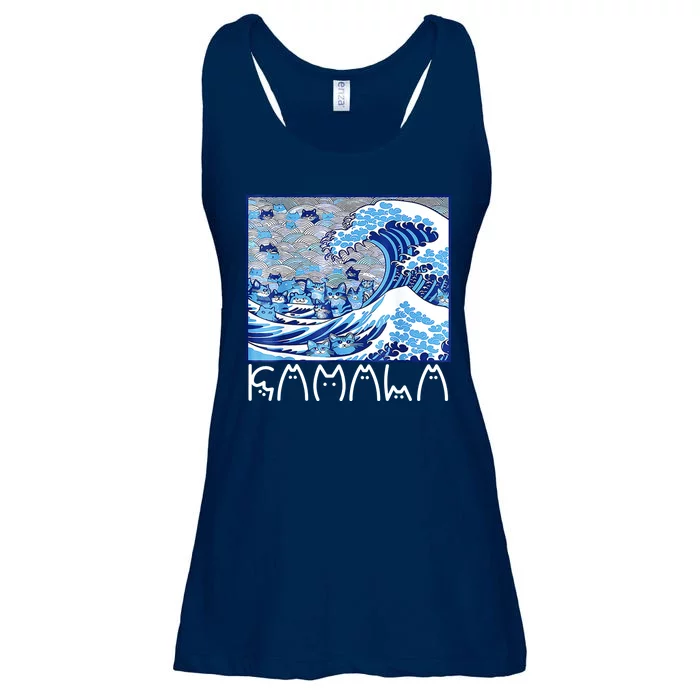 Kamala Harris Blue Cats Wave Funny Cat Ladies Essential Flowy Tank