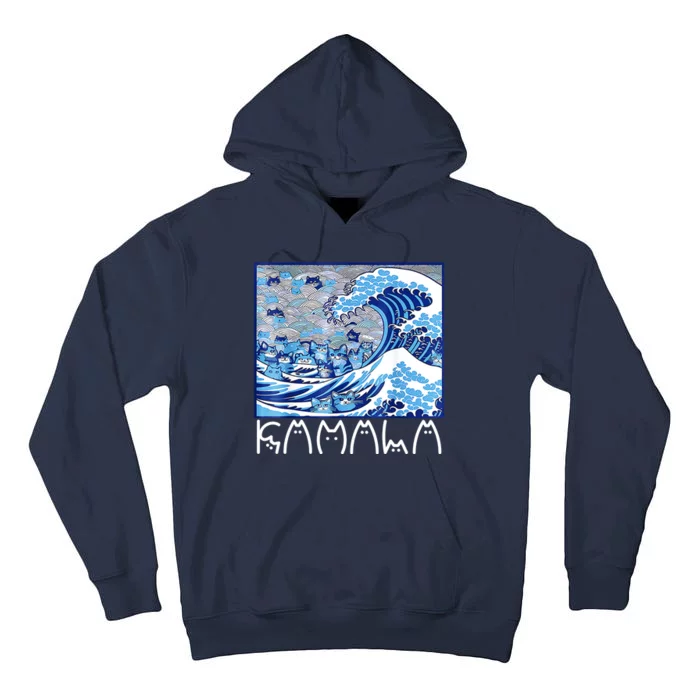 Kamala Harris Blue Cats Wave Funny Cat Tall Hoodie