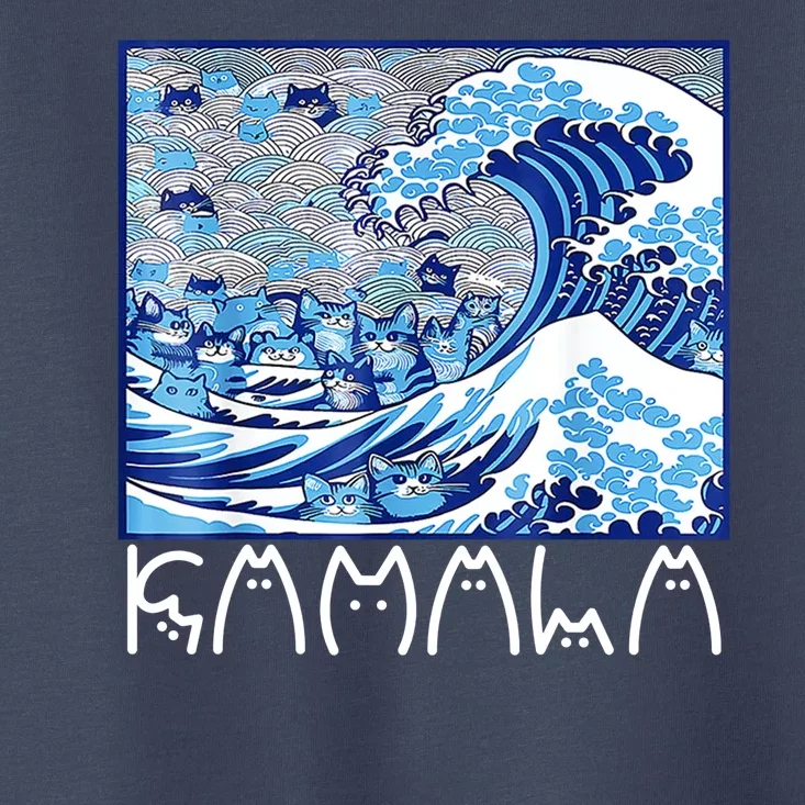 Kamala Harris Blue Cats Wave Funny Cat Toddler T-Shirt