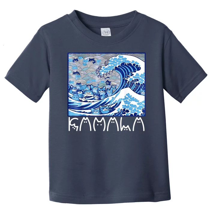 Kamala Harris Blue Cats Wave Funny Cat Toddler T-Shirt