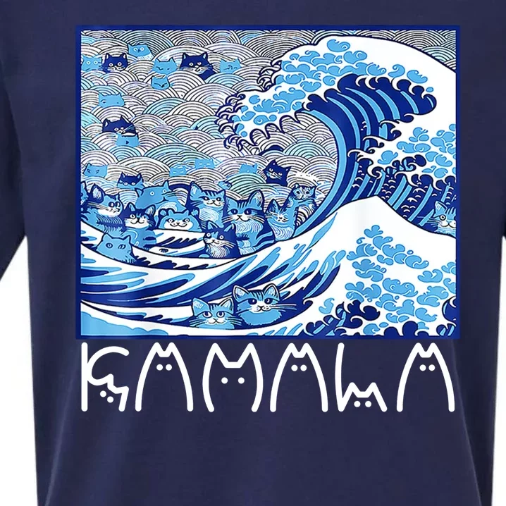 Kamala Harris Blue Cats Wave Funny Cat Sueded Cloud Jersey T-Shirt