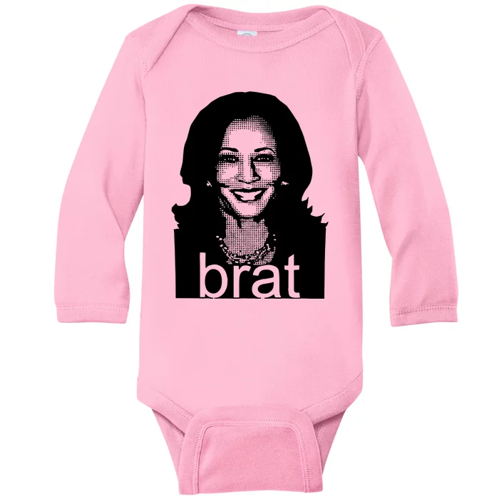 Kamala Harris Brat Screen Baby Long Sleeve Bodysuit