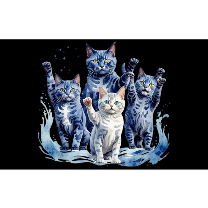 Kamala Harris Blue Cats Wave Funny For Cat Owners Bumper Sticker