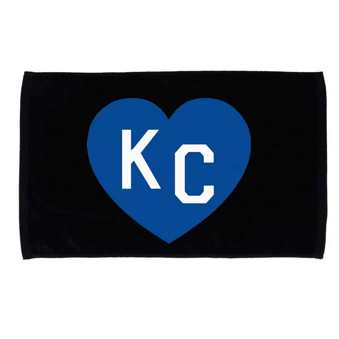 Kc Heart Blue Kansas City Heart Kc Blue Microfiber Hand Towel