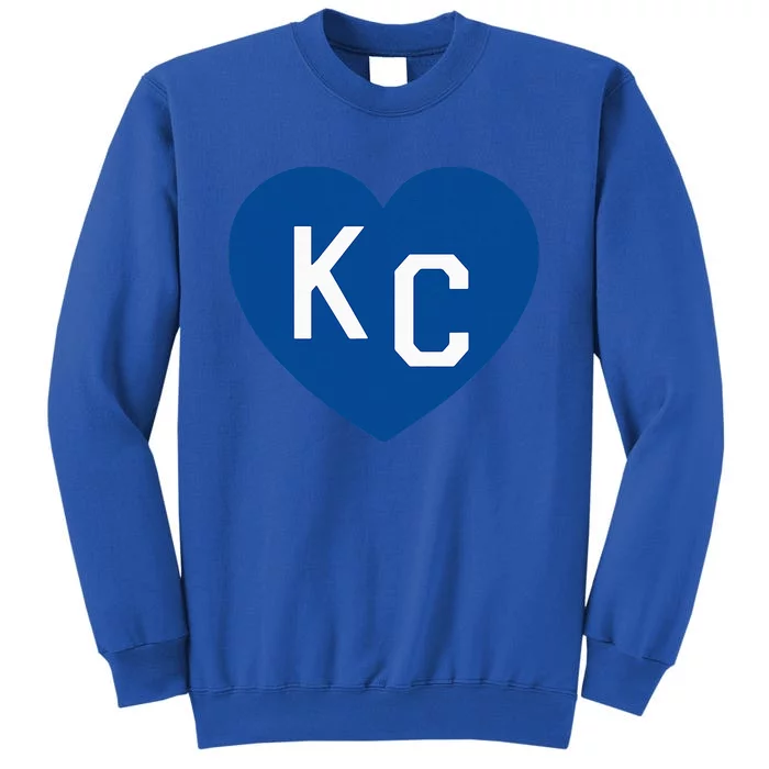 Kc Heart Blue Kansas City Heart Kc Blue Sweatshirt