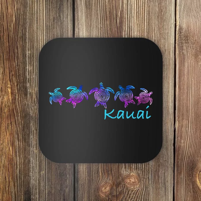 Kauai Hawaii Beach Design Tribal Turtle Gift Coaster