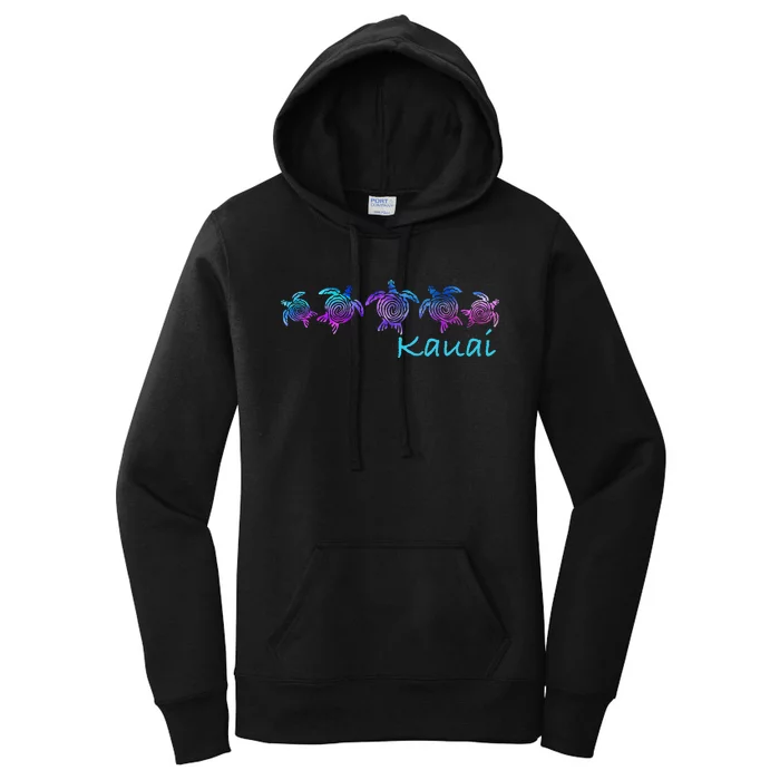 Kauai Hawaii Beach Design Tribal Turtle Gift Women's Pullover Hoodie