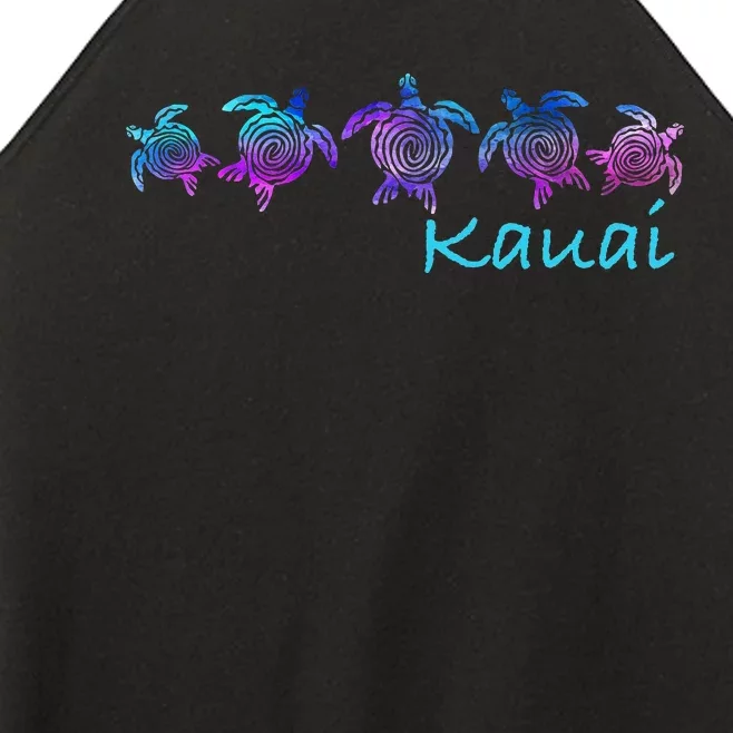 Kauai Hawaii Beach Design Tribal Turtle Gift Women’s Perfect Tri Rocker Tank