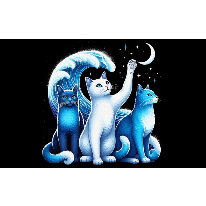 Kamala Harris Blue Cats Wave Kamala Funny For Cat Lovers Gift Bumper Sticker