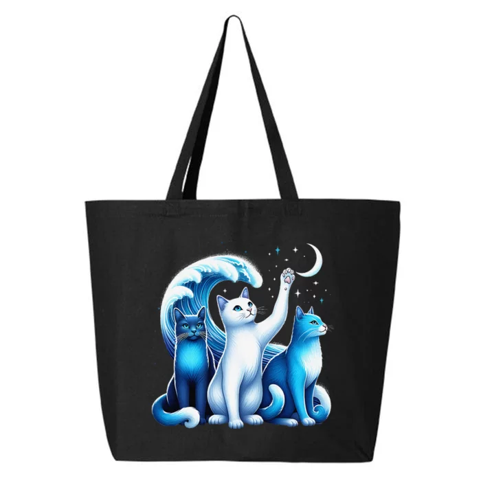 Kamala Harris Blue Cats Wave Kamala Funny For Cat Lovers Gift 25L Jumbo Tote