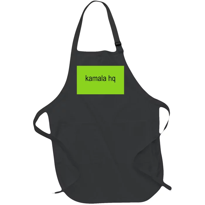 Kamala Hq Brat Meme Funny Adult Full-Length Apron With Pocket