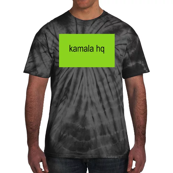 Kamala Hq Brat Meme Funny Adult Tie-Dye T-Shirt