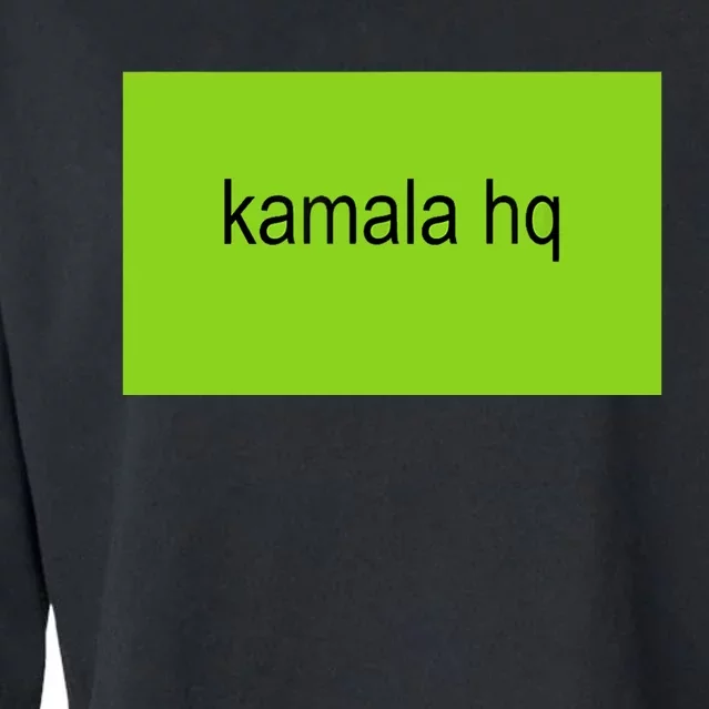 Kamala Hq Brat Meme Funny Adult Cropped Pullover Crew