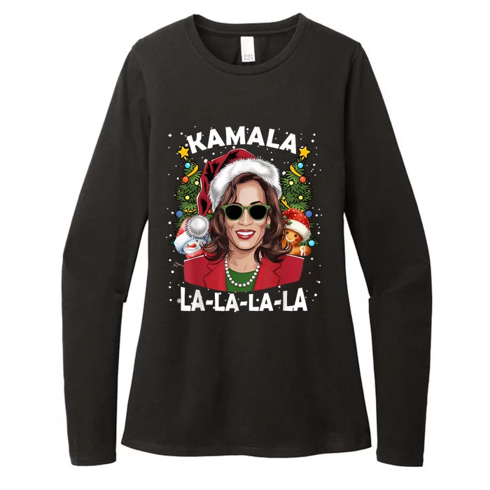 Kamala Harris Christmas Santa Kamala Lalala Comma La Harris Womens CVC Long Sleeve Shirt