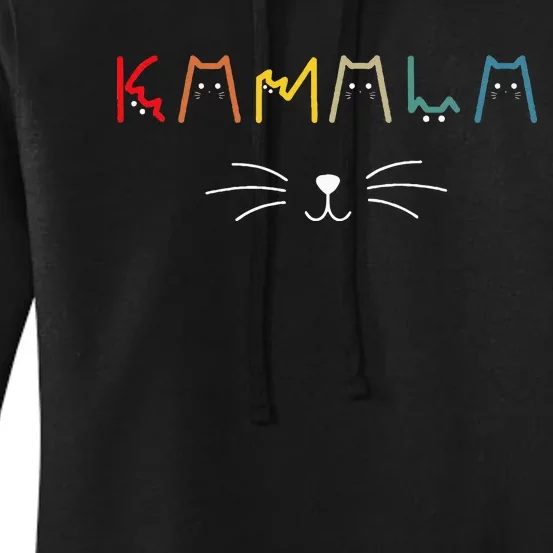 Kamala Harris Cat Lettering Positive Funny Women's Pullover Hoodie