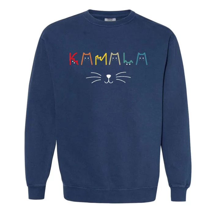 Kamala Harris Cat Lettering Positive Garment-Dyed Sweatshirt