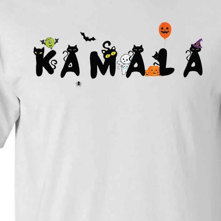 Kamala Halloween Cat Witch Hat Pumpkin Cat Lady Kamala Haris Premium Tall T-Shirt