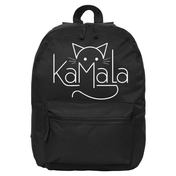 Kamala Harris Cat Lettering Positive Minimalist 16 in Basic Backpack