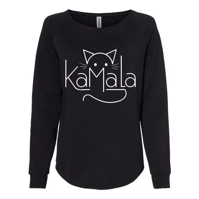 Kamala Harris Cat Lettering Positive Minimalist Womens California Wash Sweatshirt