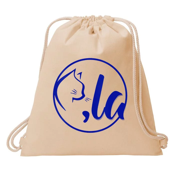 Kamala Harris Comma La Cute Cat 2024 Drawstring Bag