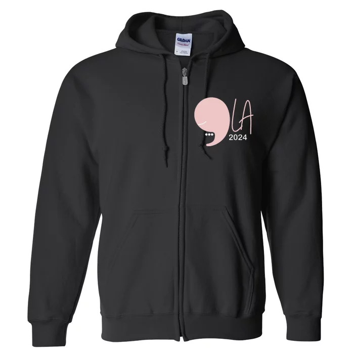 Kamala Harris Comma La Pearls Full Zip Hoodie