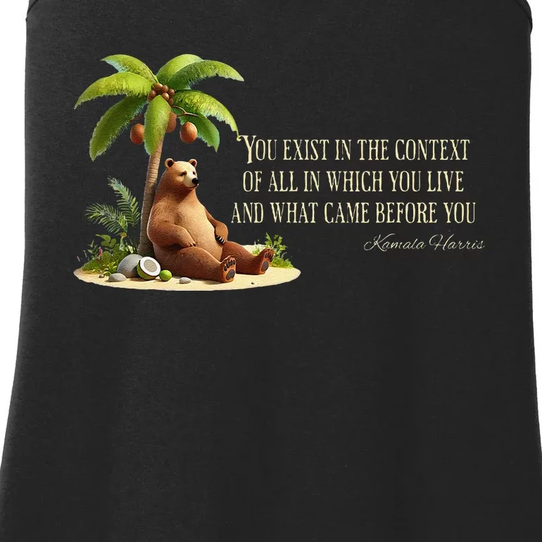 Kamala Harris Coconut Tree Quote Ladies Essential Tank