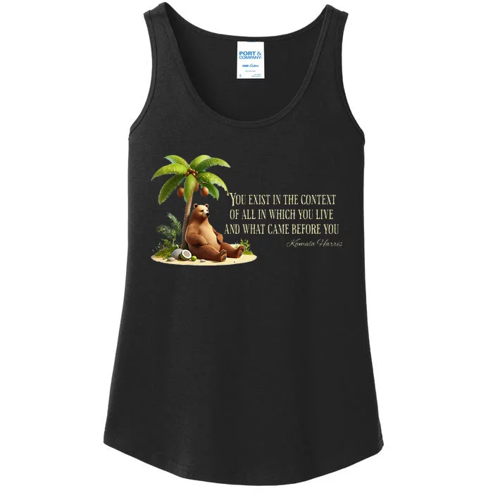 Kamala Harris Coconut Tree Quote Ladies Essential Tank