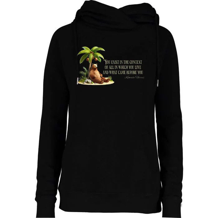 Kamala Harris Coconut Tree Quote Womens Funnel Neck Pullover Hood