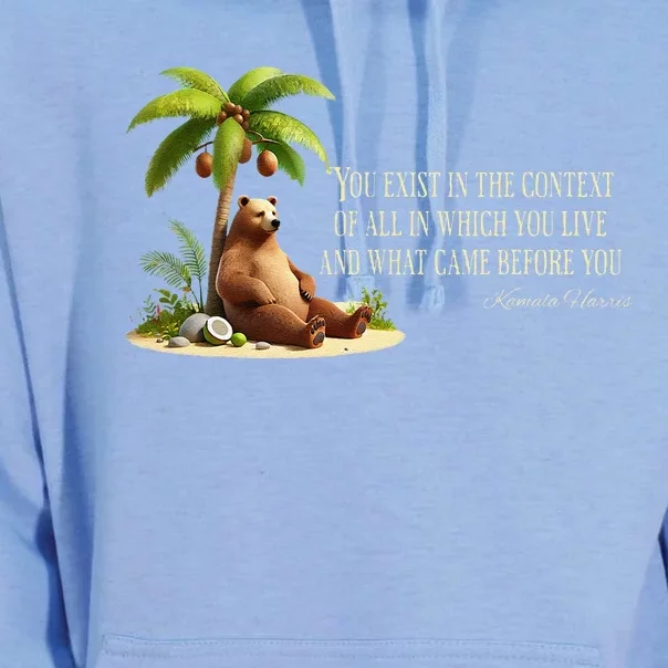 Kamala Harris Coconut Tree Quote Unisex Surf Hoodie