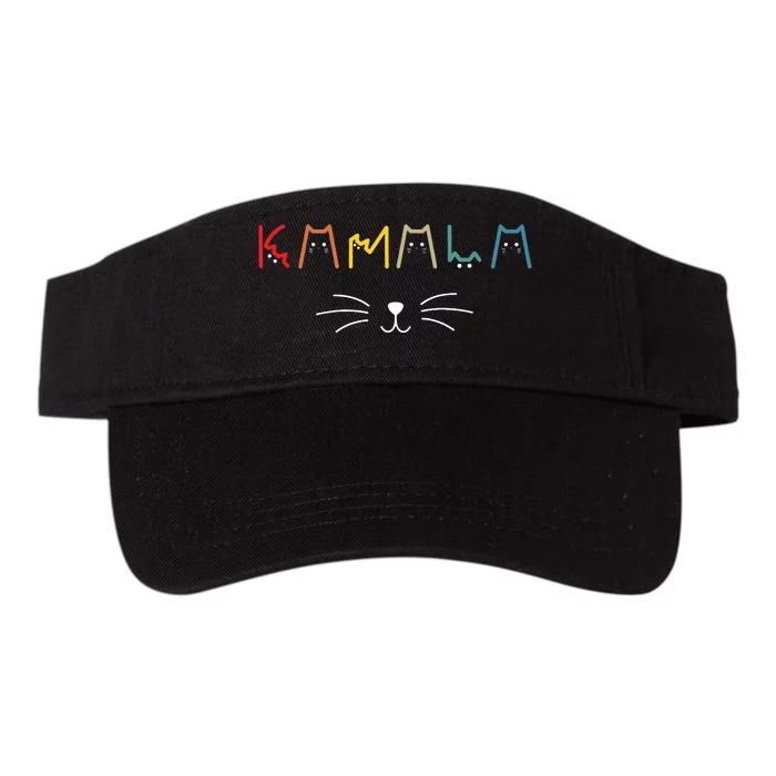 Kamala Harris Cat Lettering Positive Funny Valucap Bio-Washed Visor