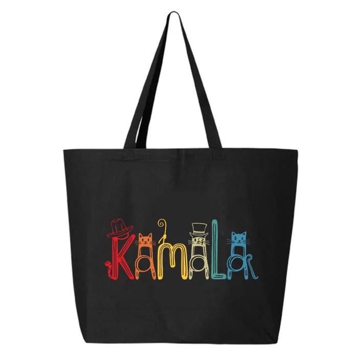 Kamala Harris Cat Lettering Positive Funny 25L Jumbo Tote