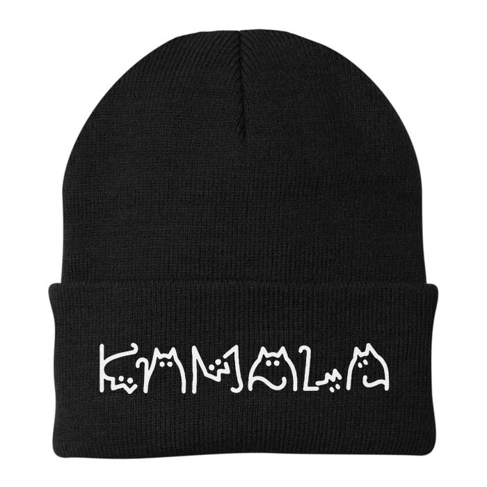 Kamala Harris Cat Lettering Positive Funny Knit Cap Winter Beanie